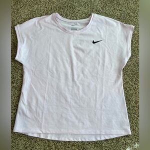 Nike ladies slim fit athletic top size M light pink. EUC